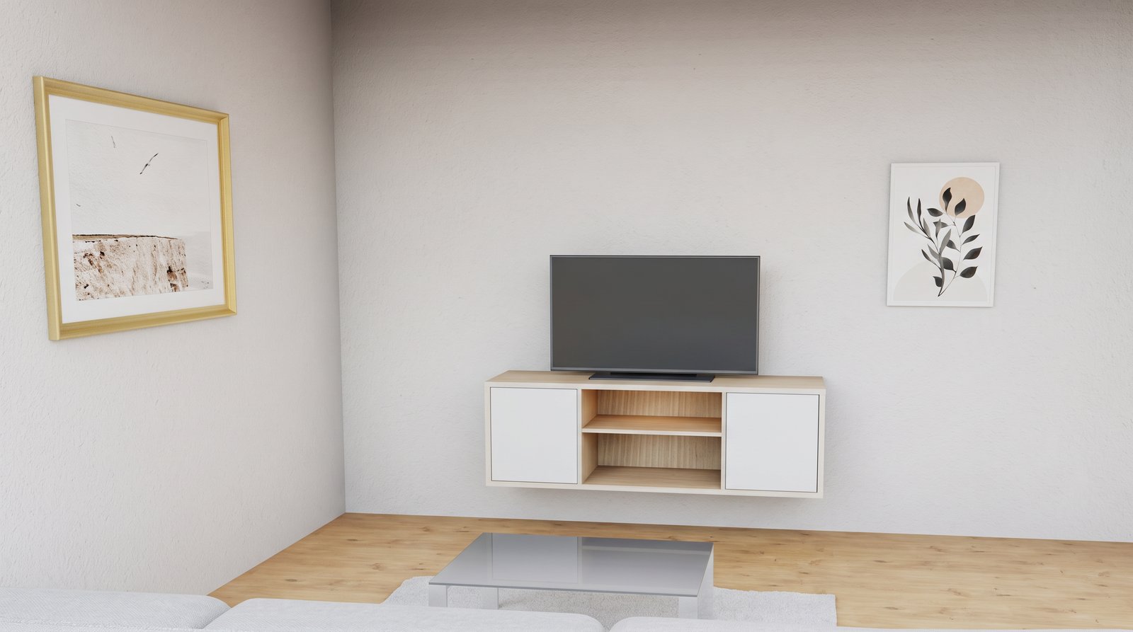 Erste 3D-Planung des Lowboards im Raum